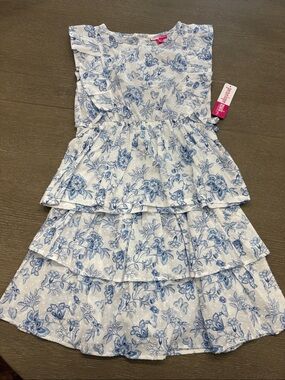 Penelope Mack Blue & White Floral Tiered Skirt(skort) with matching shirt.